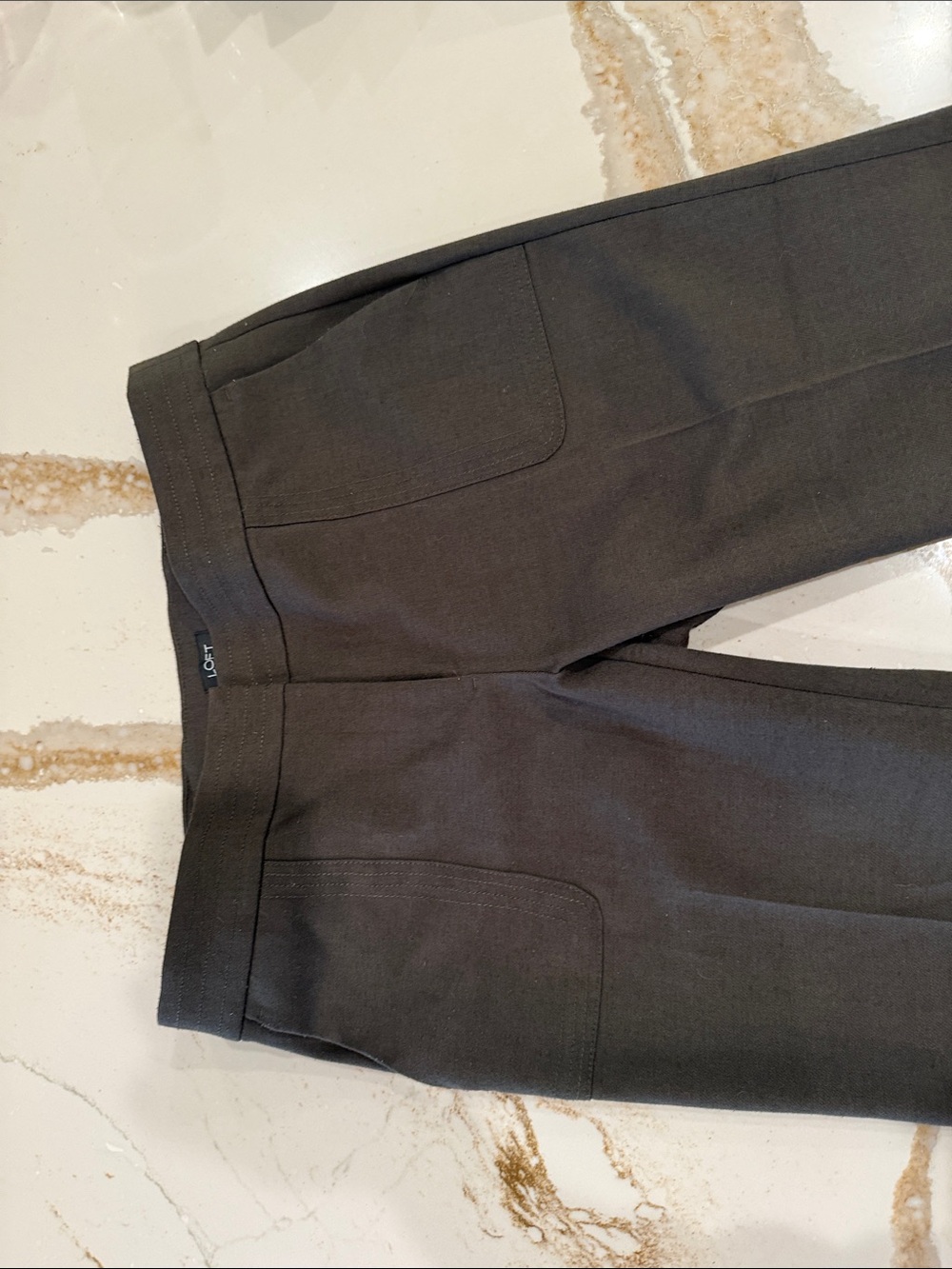 LOFT Men's Charcoal Straight-Leg Dress Pants